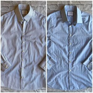 Charles Tyrwhitt Jermyn London Extra Slim Fit Non-Iron 16.5/33in LOT OF 2 Shirts